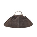 Suede leather hand bag with shoulder strap - EC38842
