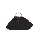 Suede leather hand bag with shoulder strap - EC38842