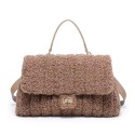 Borsa a mano donna in ecopelliccia teddy - 52072