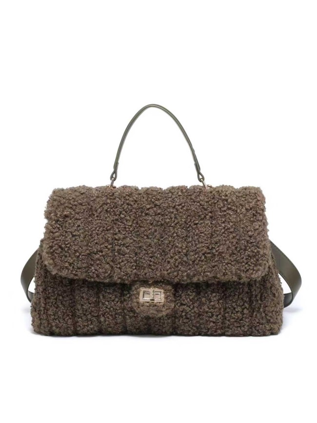 Woman teddy synthetic fur hand bag... Woman teddy synthetic fur hand bag...