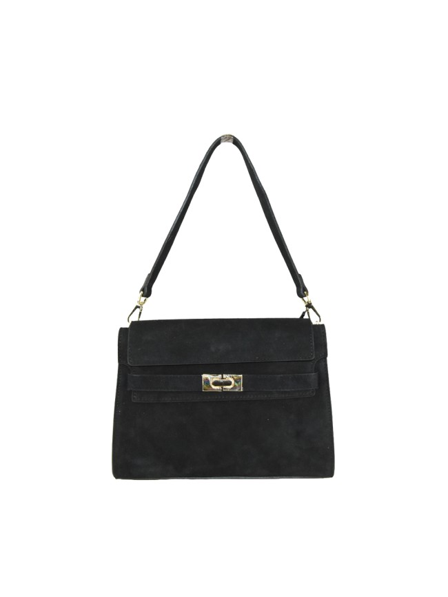 Borsa a spalla in pelle camoscio 100% made italy - LB42846