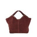 Suede leather hand bag with shoulder strap - GK39843