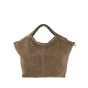 Suede leather hand bag with shoulder strap - GK39843