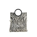 Hand fur leather bag with shoulder strap - GC29832