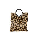 Hand fur leather bag with shoulder strap - GC29832