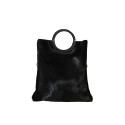 Hand fur leather bag with shoulder strap - GC29832