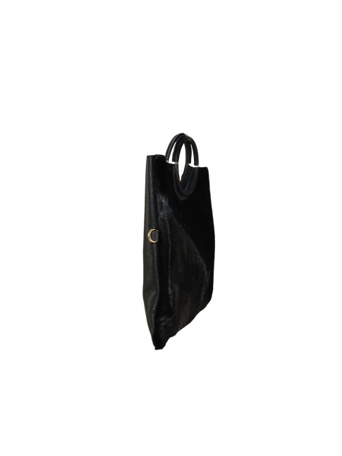 Hand fur leather bag with... 2