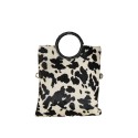 Hand fur leather bag with shoulder strap - GC29832