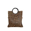 Hand fur leather bag with shoulder strap - GC29832