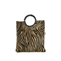 Hand fur leather bag with shoulder strap - GC29832