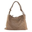 Borsa da spalla in pelle intrecciato effetto vintage - JZ59865