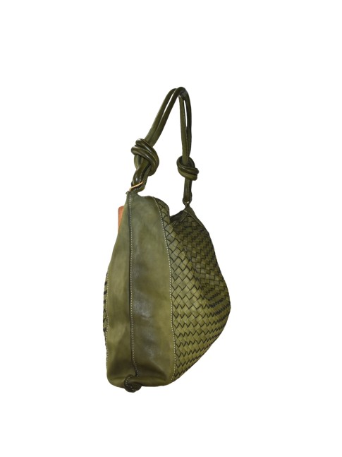 Woman washed woven leather... 2