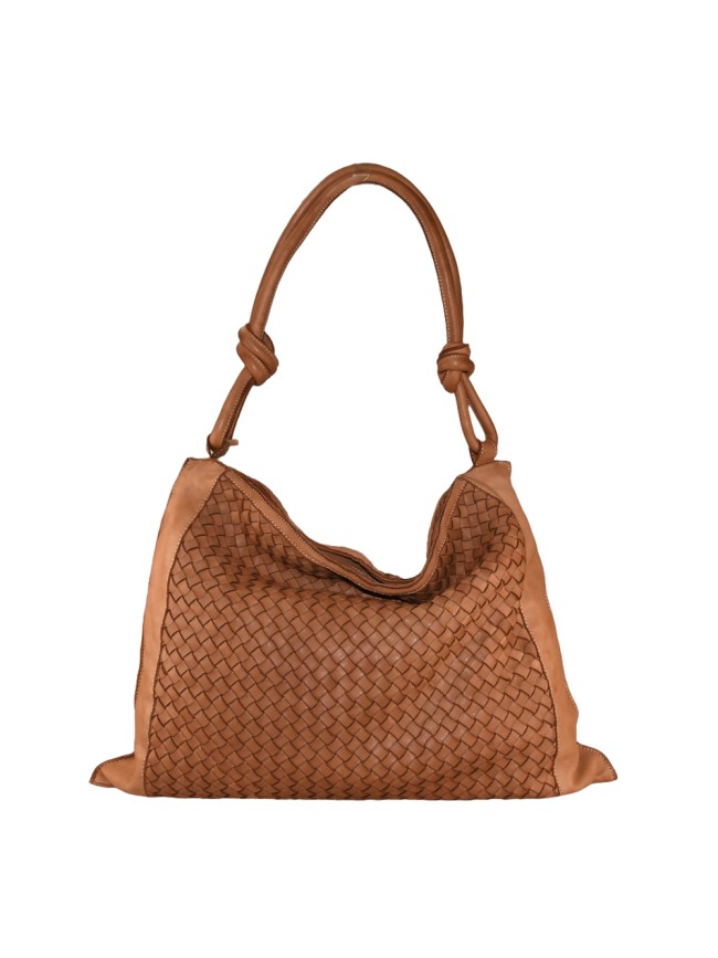 Borsa da spalla in pelle intrecciato... Borsa da spalla in pelle intrecciato...