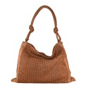 Borsa da spalla in pelle intrecciato effetto vintage - JZ59865