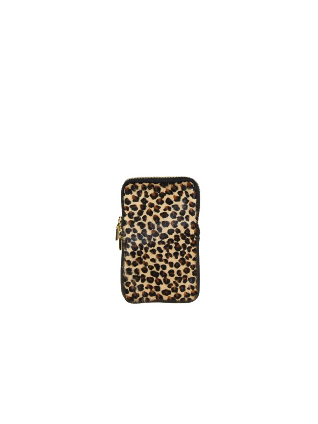 Portacellulare e pochette donna in pelle con cavallino - KM15817