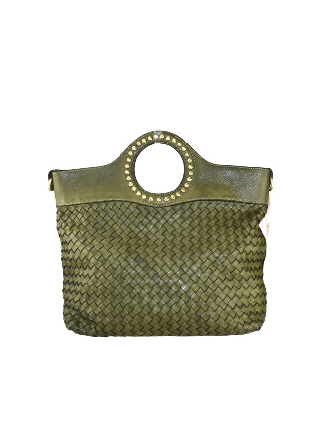 Borsa donna a mano in vera pelle vintage con tracolla - MT58864