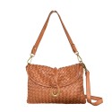 Woman washed woven leather bag - ZB45850