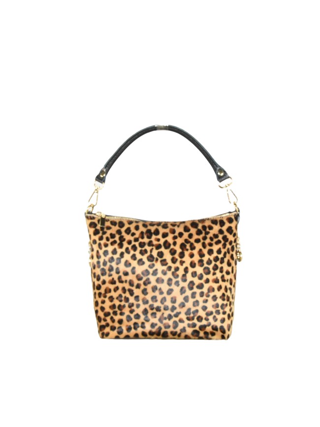Borsa a spalla donna in pelle cavallino con tracolla - MM25827