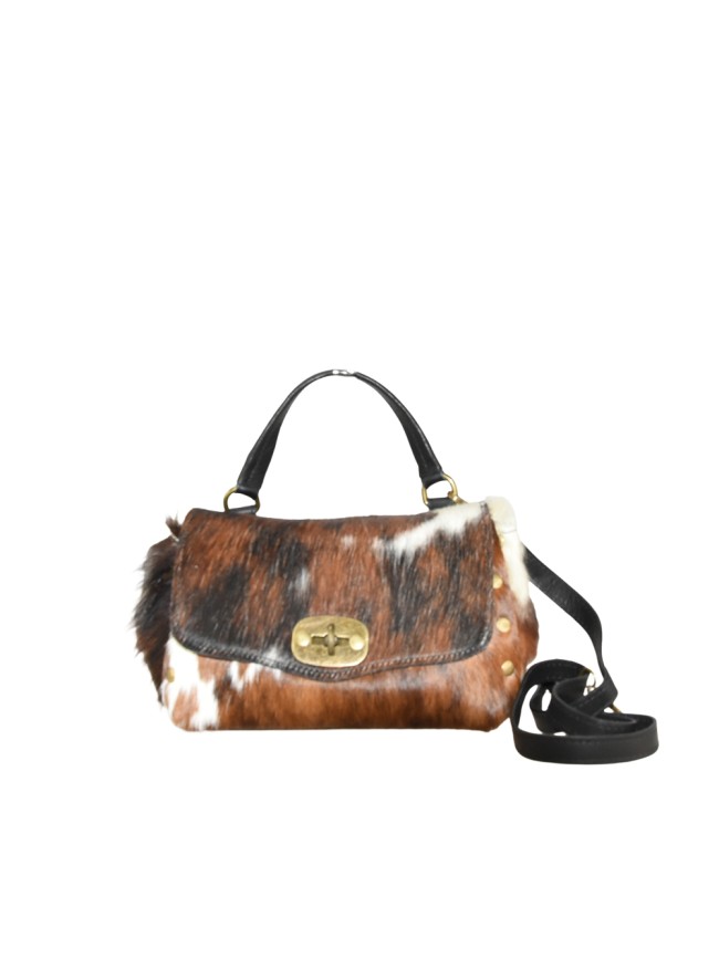 Fur leather hand bag with shoulder... Fur leather hand bag with shoulder...