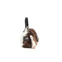 Fur leather hand bag with shoulder strap - MP45850