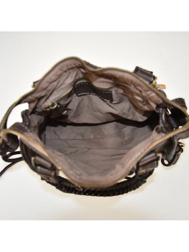 Woman vintage leather shoulder bag -...