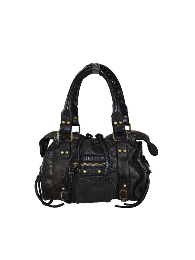 Woman vintage leather shoulder bag -...