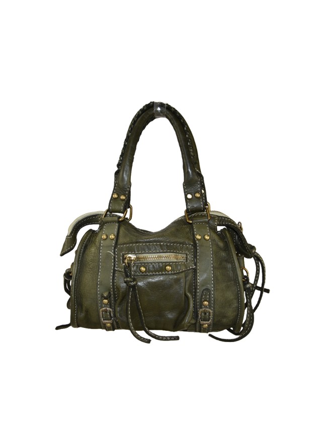 Woman vintage leather shoulder bag -...