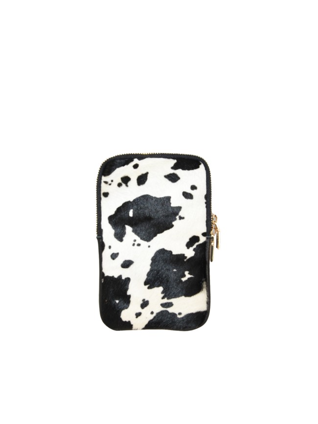 Woman leather mobile pochette - KM15817