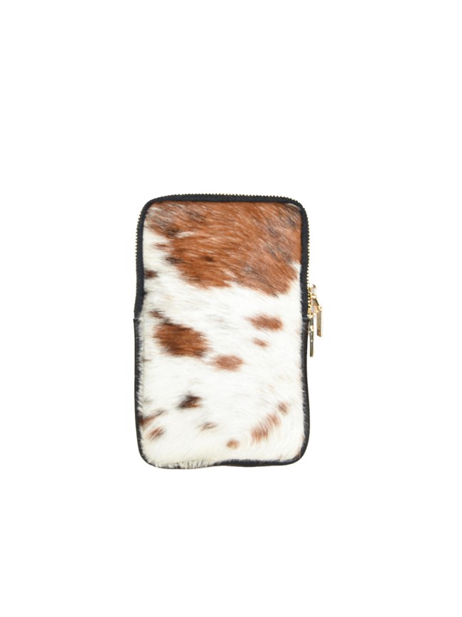 Woman leather mobile pochette - KM15817