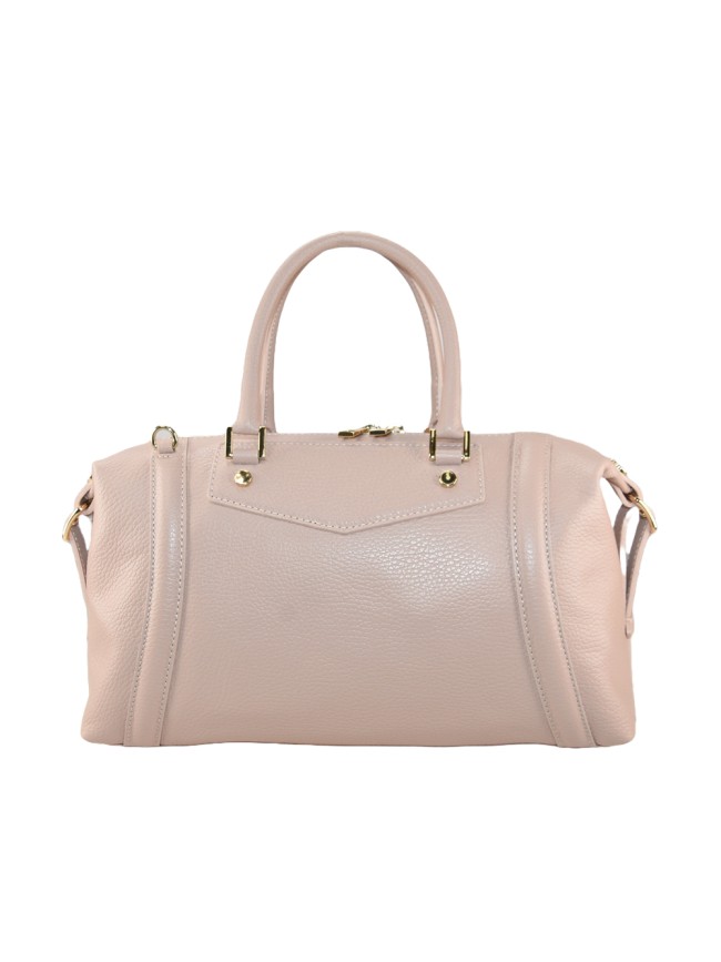 Leather hand bag with shoulder strap...