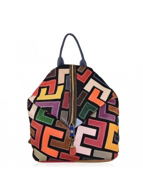 Leather back bag with...