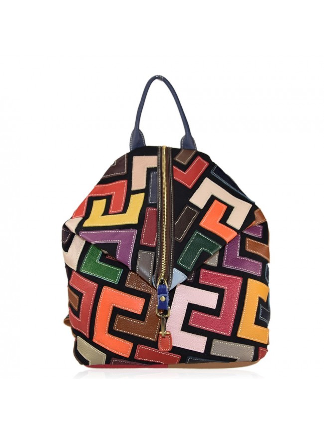 Zaino in pelle patchwork - 1085