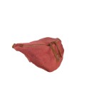 Kanvas & leather shoulder bag with shoulder strap - 6211