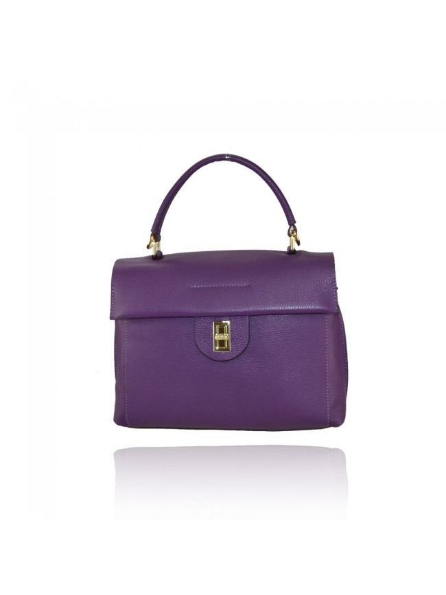Borsa a mano  in pelle con tracolla -... Borsa a mano  in pelle con tracolla -...