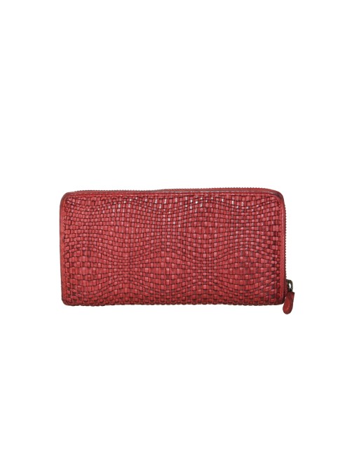 Woman washed woven leather...