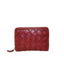 Woman washed woven leather wallet - 500