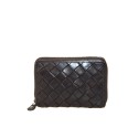 Woman washed woven leather wallet - 500