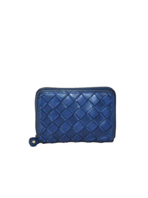 Woman washed woven leather...
