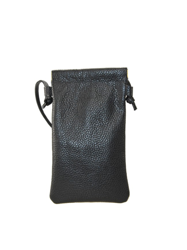 Leather shoulder bag with shoulder...