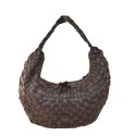 Woman washed woven leather bag - TI55861