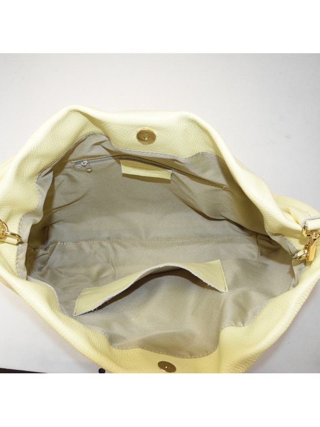 Leather shoulder bag with shoulder...
