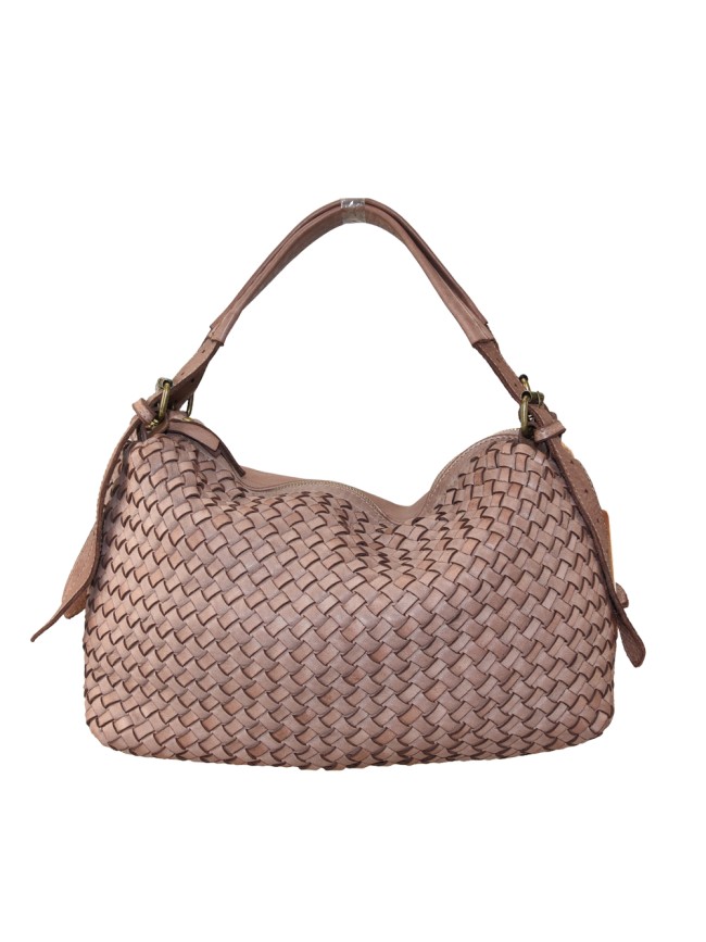 Borsa da spalla in pelle intrecciato...