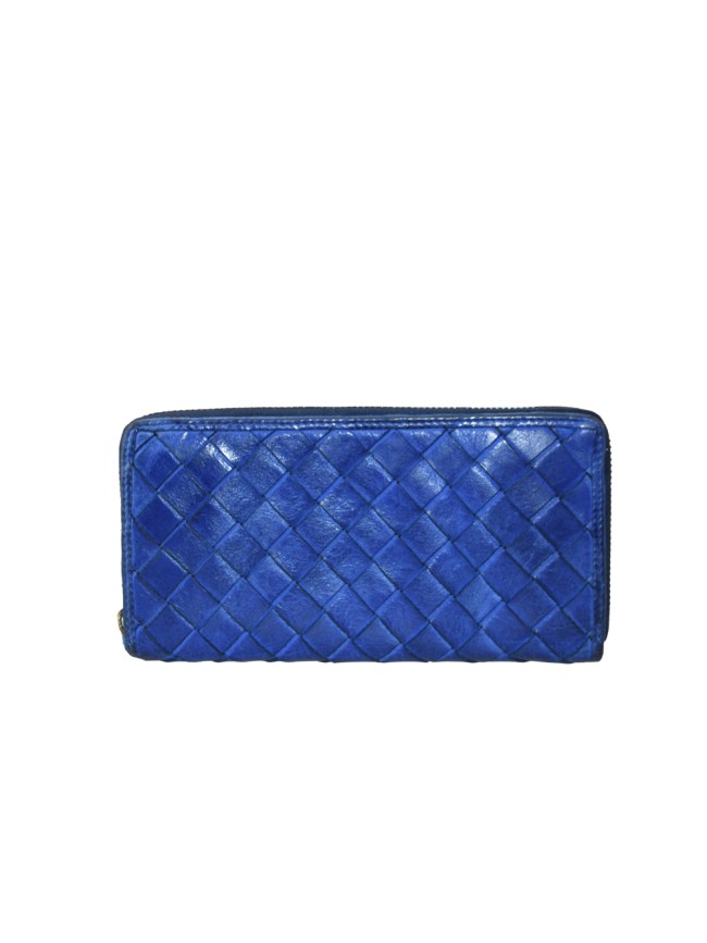 Woman washed woven leather wallet - 7706