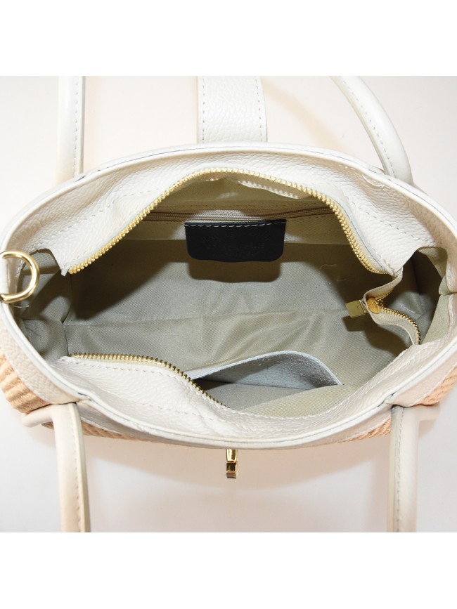 Leather hand bag with shoulder strap...