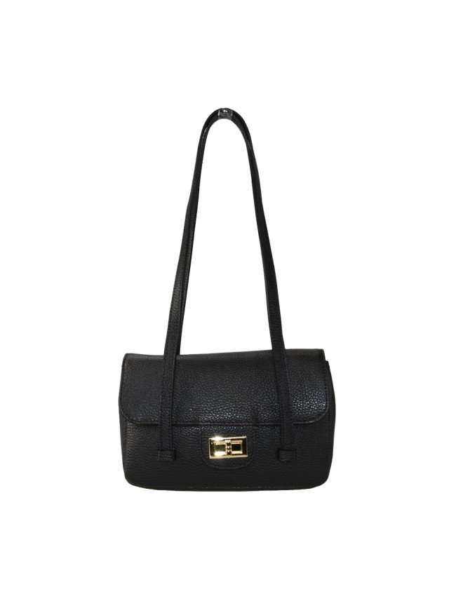 Leather shoulder bag with shoulder...