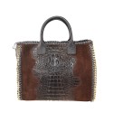 Leather shoulder bag with shoulder strap - GM49854