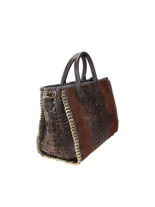 Borsa a spalla in pelle con tracolla...