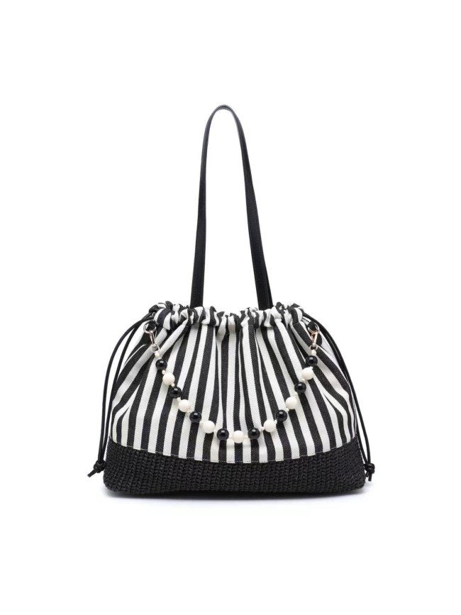 Woman textile shoulder bag - 52105