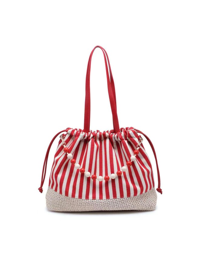 Woman textile shoulder bag - 52105