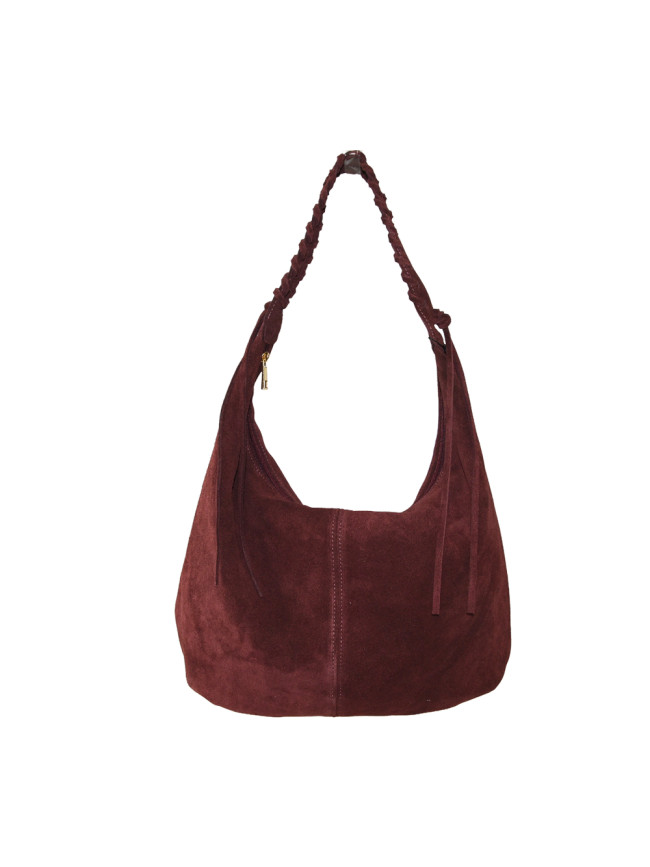 Borsa a spalla in pelle camoscio 100%...